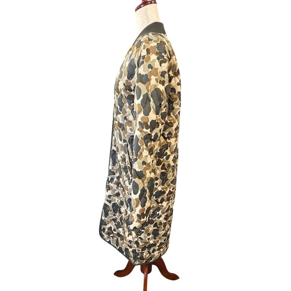 Everlane Womens Renew Long Liner Jacket~Size XS~Biscotti Camo Puffer NWT L10 49 - Picture 6 of 10